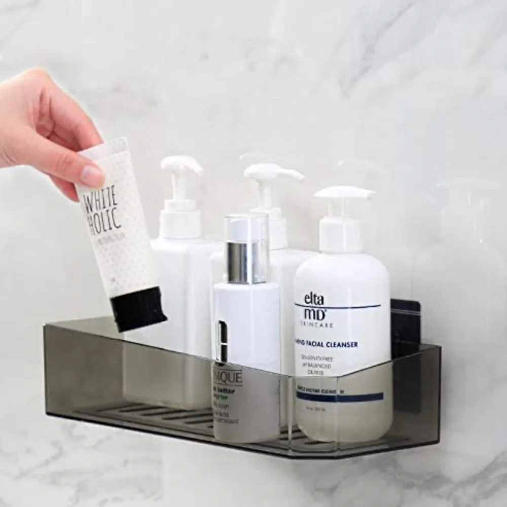 NIB Cq acrylic Bathroom Shower Shelf,Wall Shower Caddy Shelf
